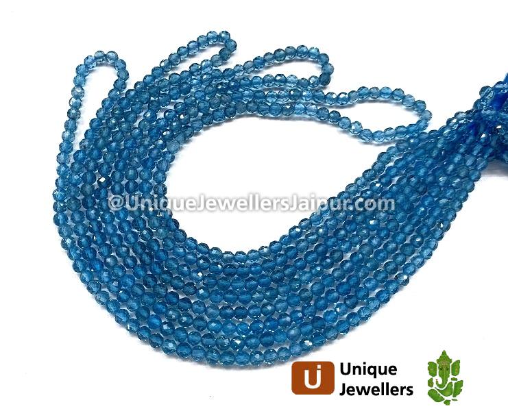 Swiss Blue Topaz Faceted Round Beads